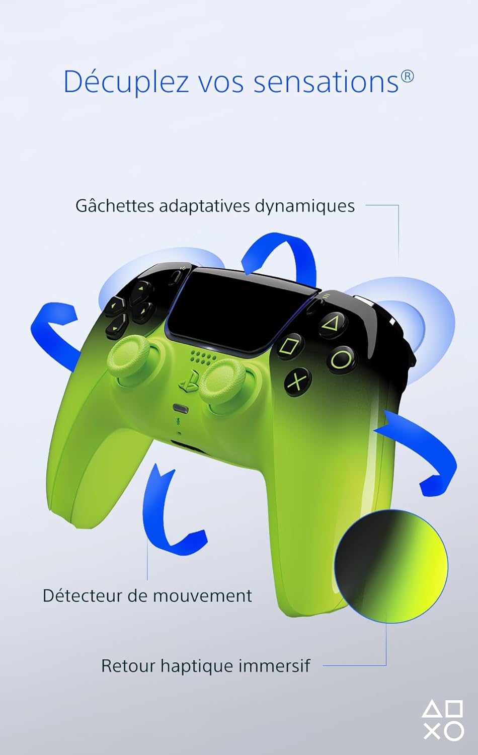 Sony - DualSense Hyperpop - manette sans fil, retour haptique, micro, batterie rechargeable, Remix Green