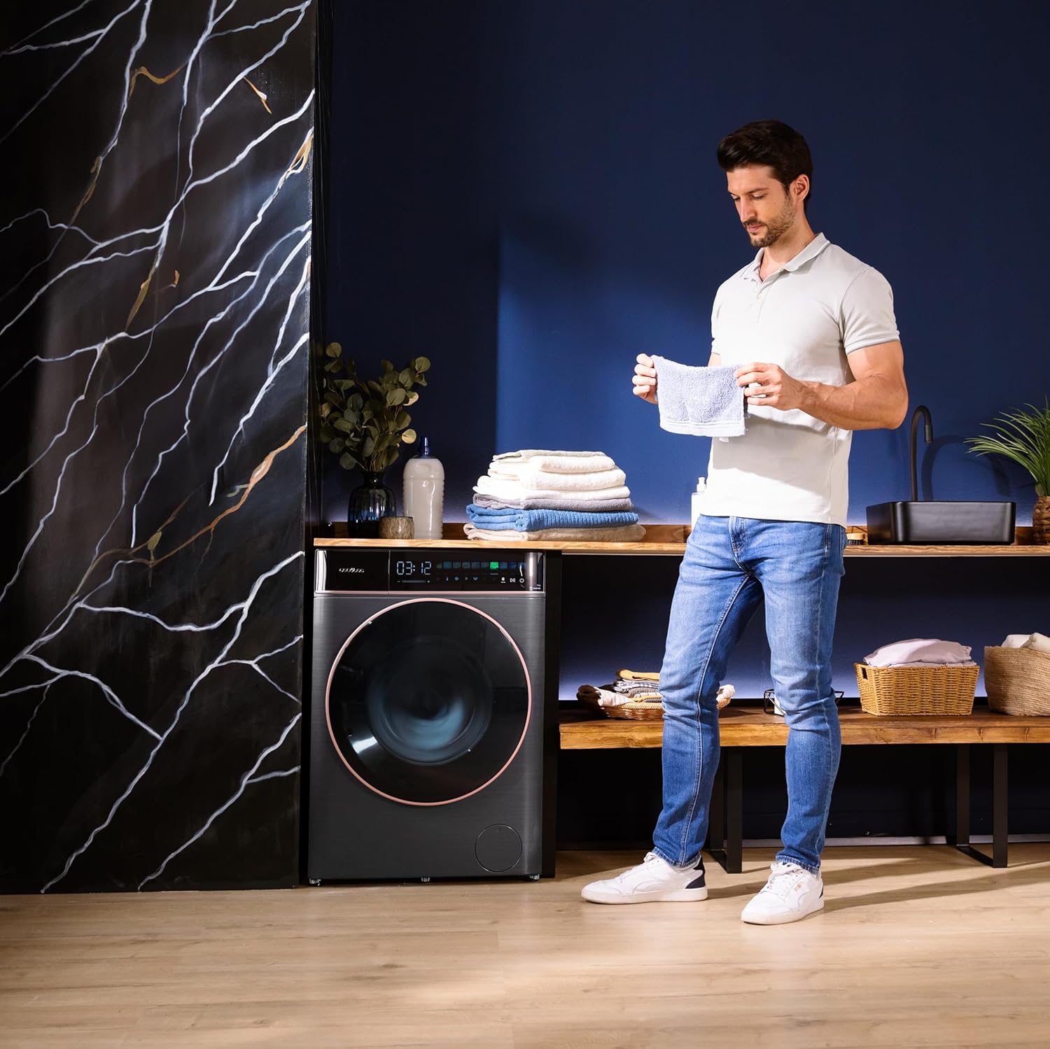 Cecotec - Bolero DressCode 9900 - 9kg, 1400tr/min, Autodose, écran 10,3