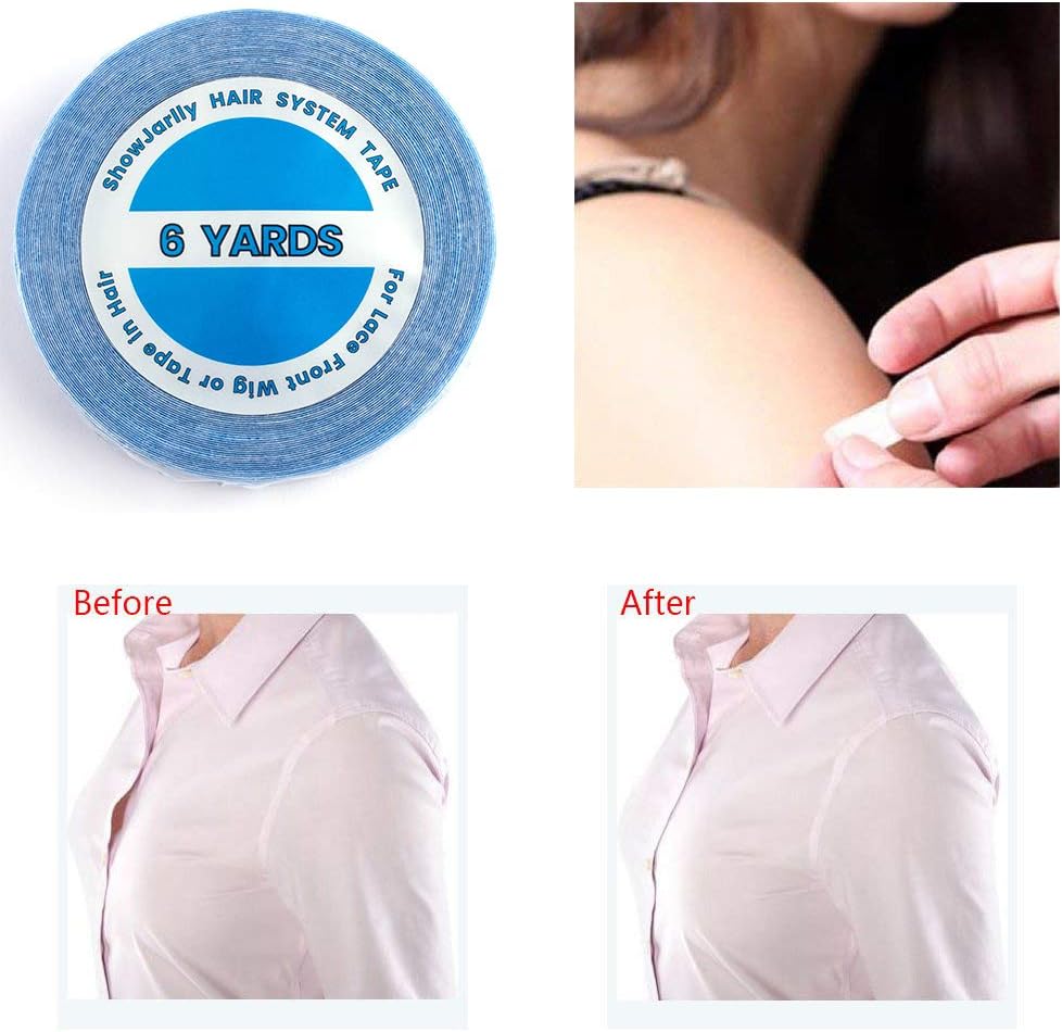 ShowJarlly - ruban Lace Front Support - 0.8cm x 6 yards - double face adhésif cheveux