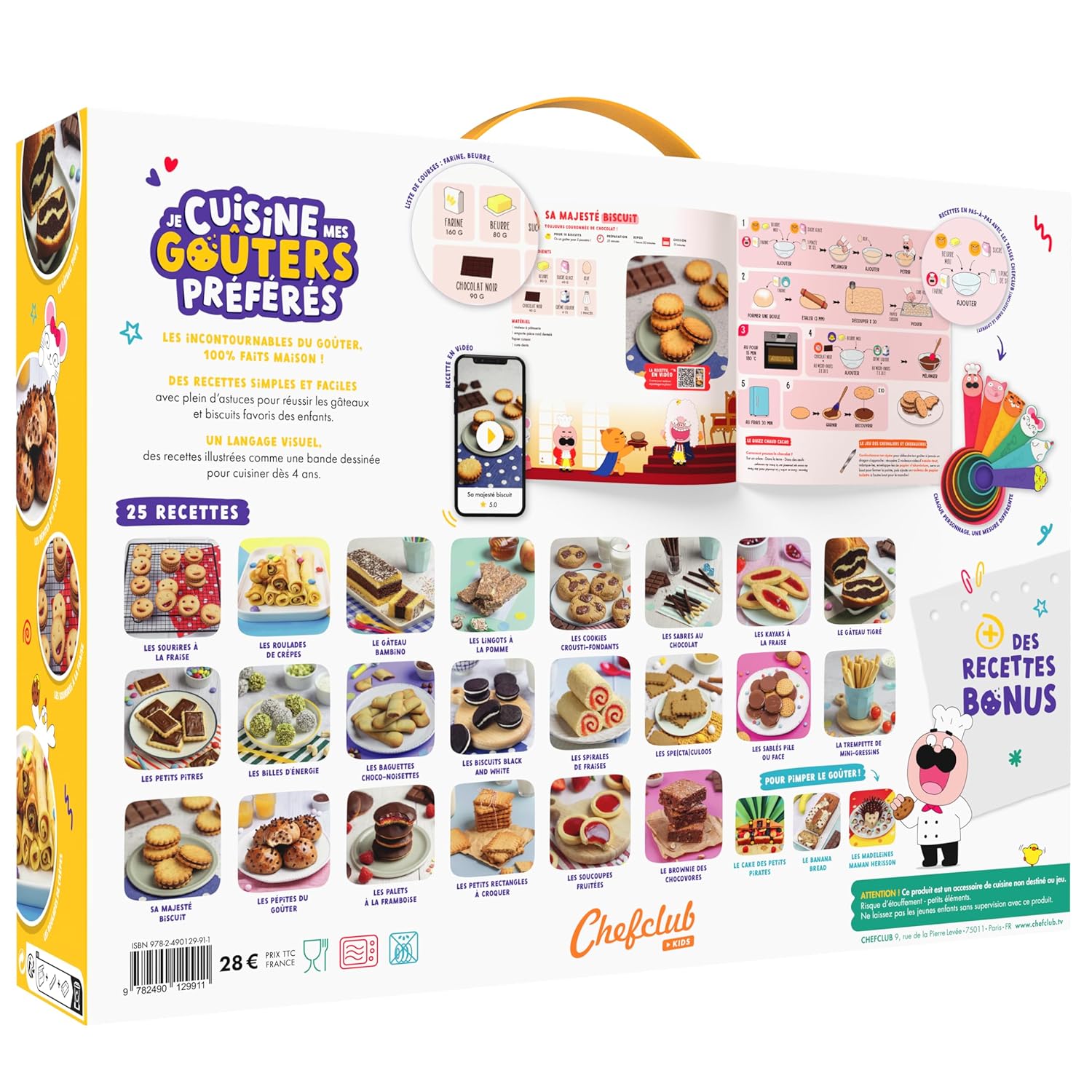 Livre de recettes - Goûters faits maison - coffret créatif - Pâtisserie enfant