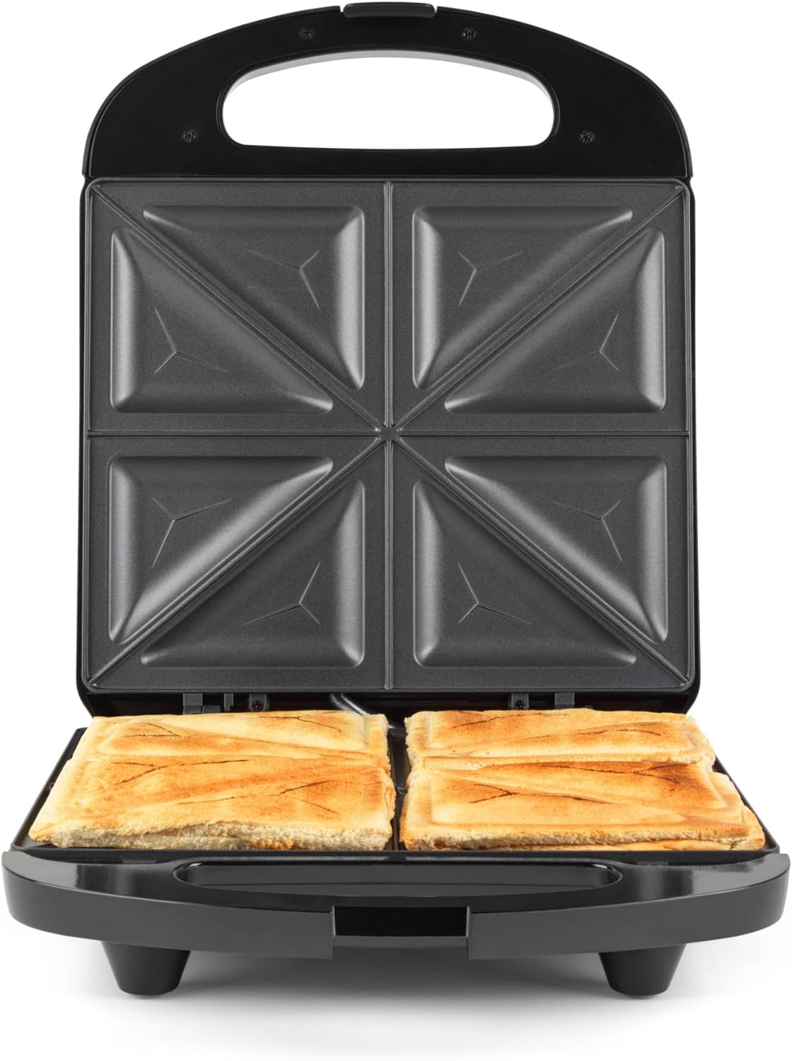 Progress – Machine à croques 1200W – 4 tranches, plaques antiadhésives, poignée cool touch