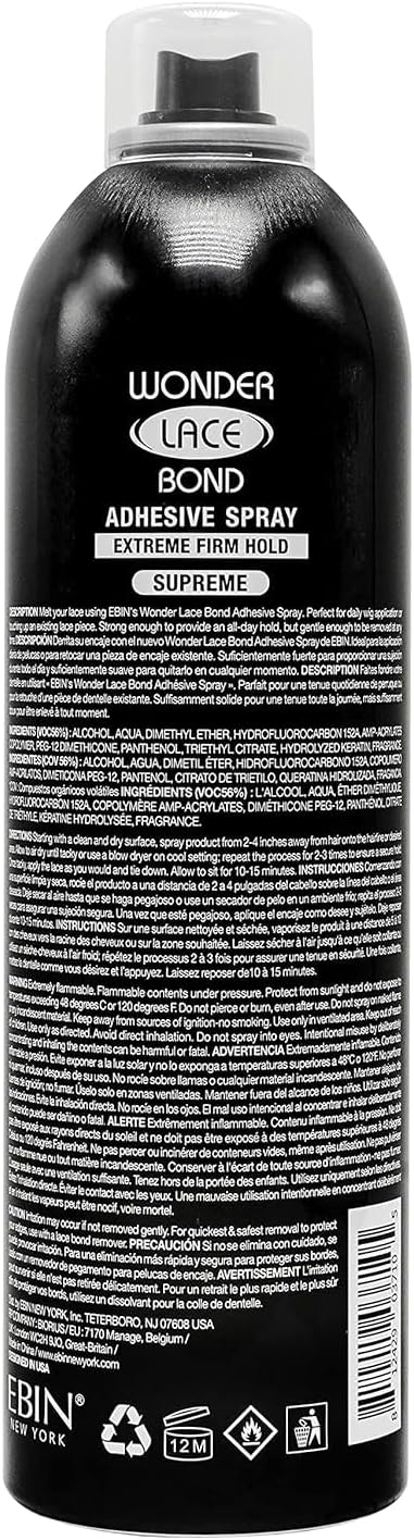 EBIN New York - Wonder Lace Bond Supreme - 420ml - spray adhésif durable SUPREME