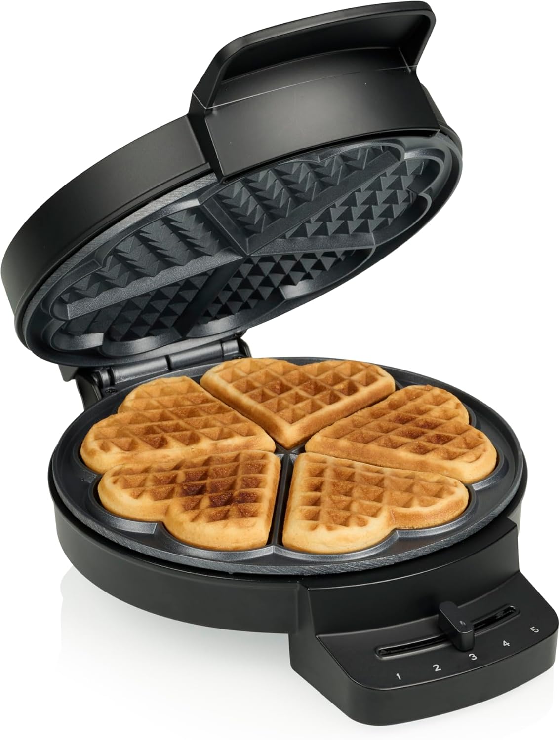 Princess – Gaufrier Deluxe – 5 cœurs – 1000W, antiadhésif – 01.132378.01.001