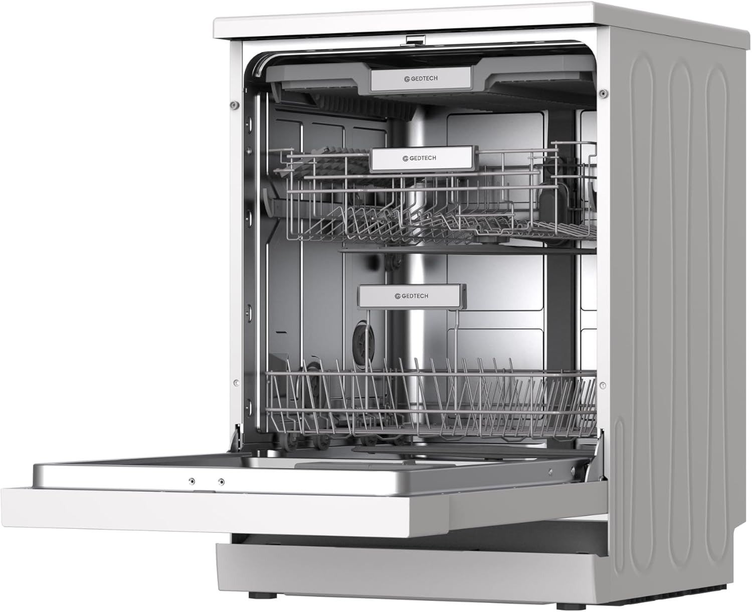 GEDTECH - Lave-vaisselle 15cv silencieux 44dB, départ différé, GLV1544WH