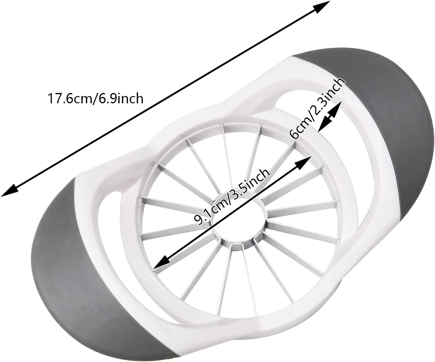Trancheuse à pommes - 16 tranches, lame inox, blanc, fruits