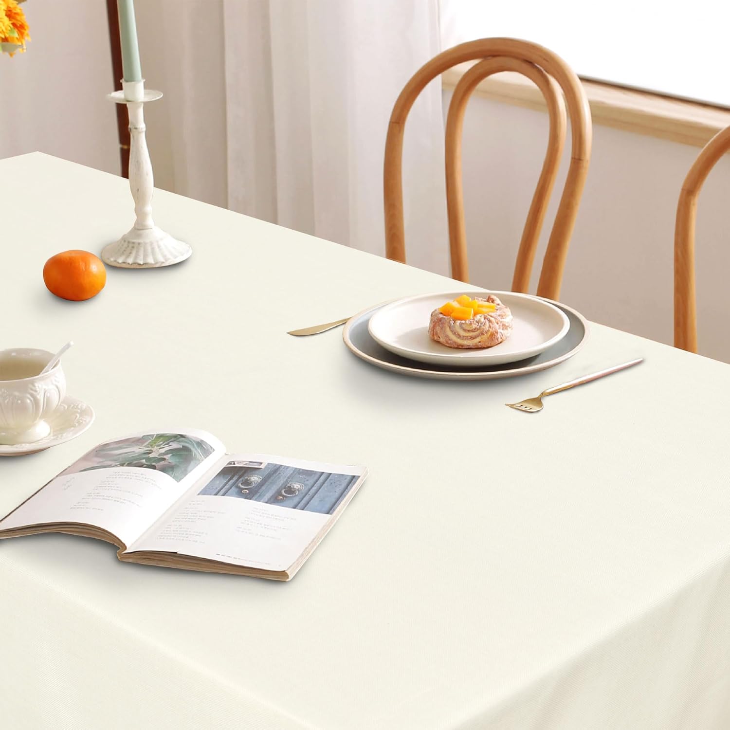 DWCN - nappe aspect lin - 135x240cm - anti-tache, imperméable