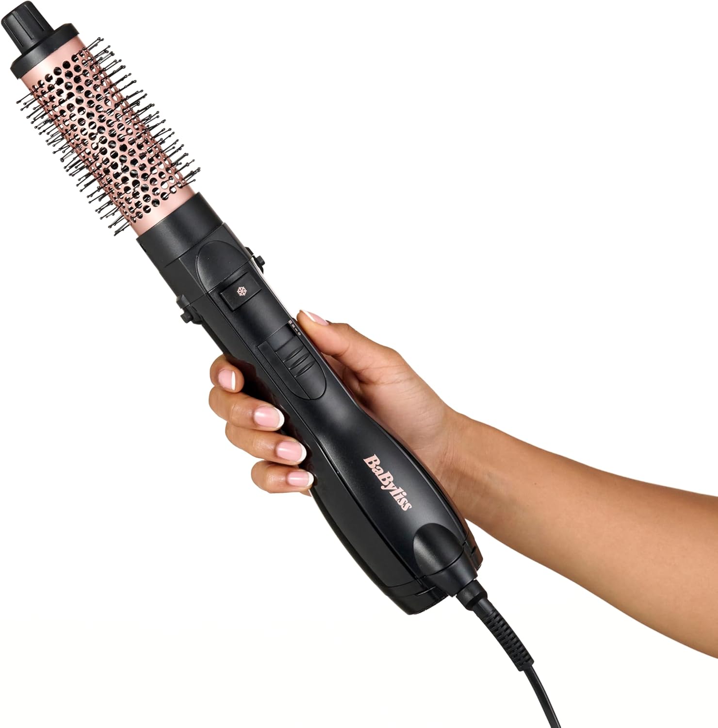 BaByliss - Brosse soufflante Smooth Finish - 1200W - 4-en-1, 3 températures, ionique - AS122E