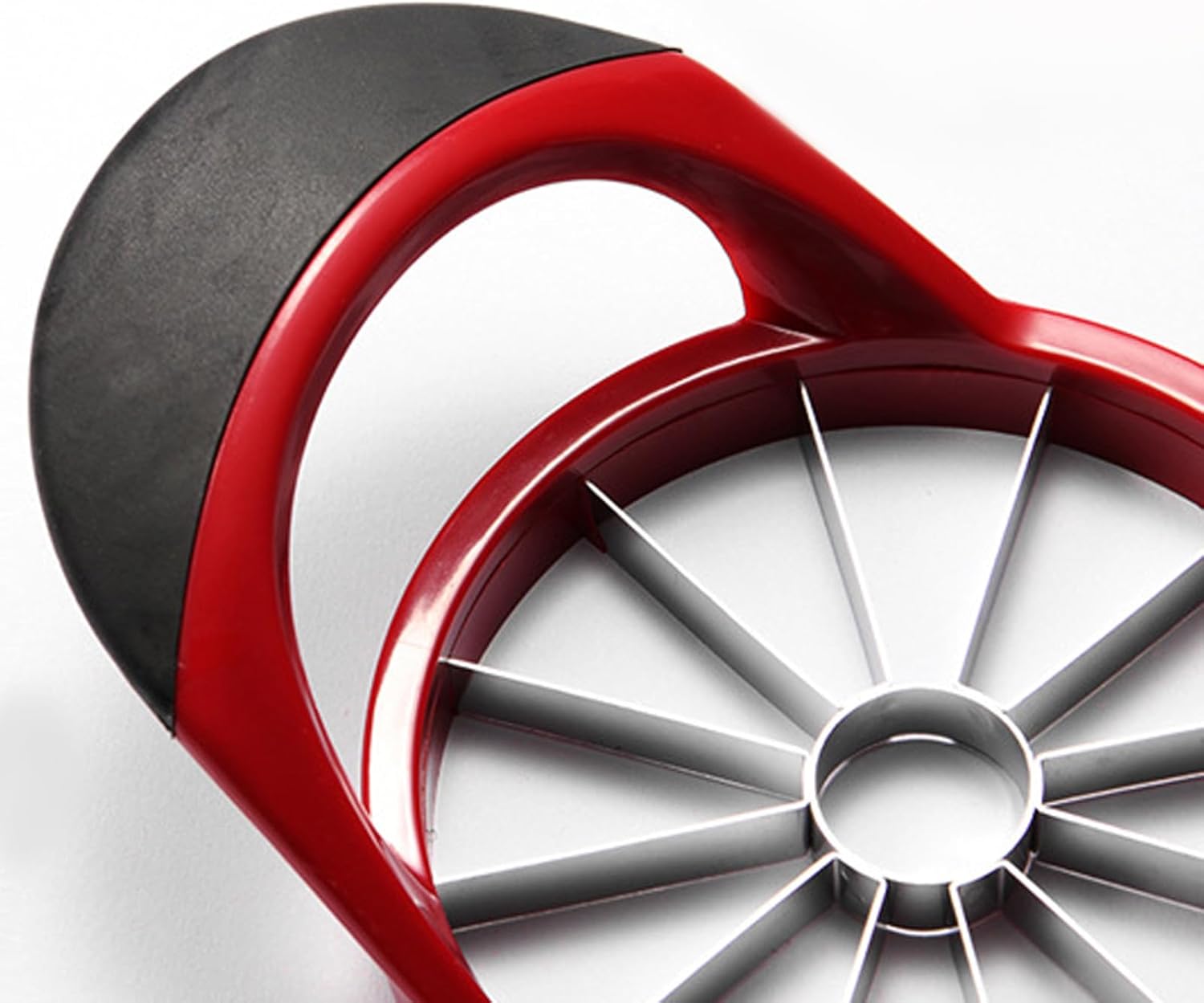 Tranche-pomme - 12 tranches inox - Rouge - découpe rapide fruits