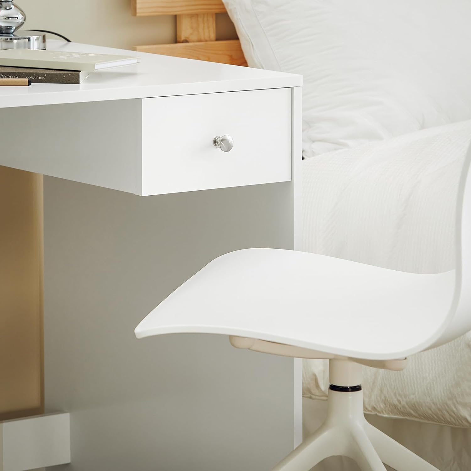 SoBuy - FWT35 série - bureau 3 étagères 1 tiroir, blanc, FWT35-W