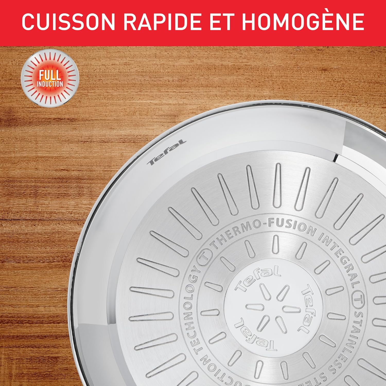 Tefal - Primary - poêle 20cm inox induction sans revêtement - E3080204