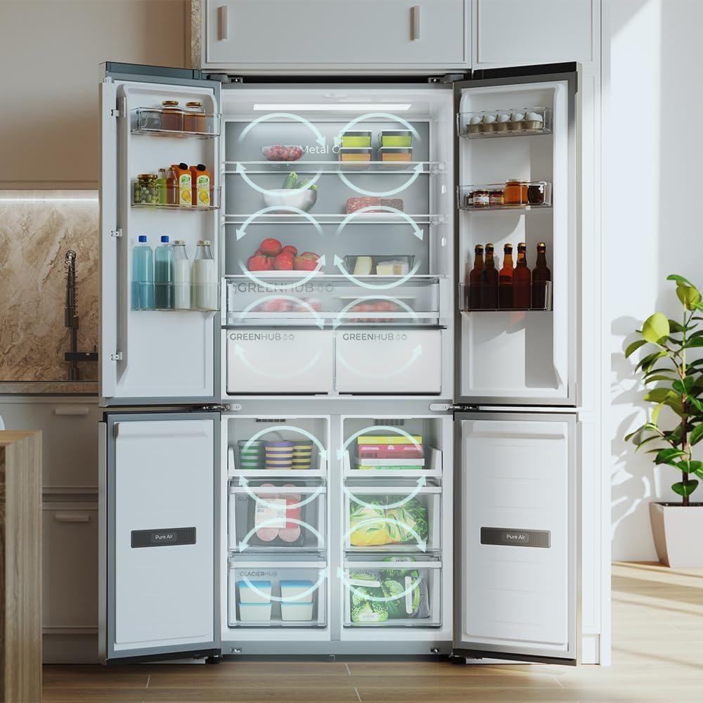 Cecotec - Bolero CoolMarket 4D - 189x83 cm - 456 L, No Frost, Inverter, 4 portes, 4D 456 SBI