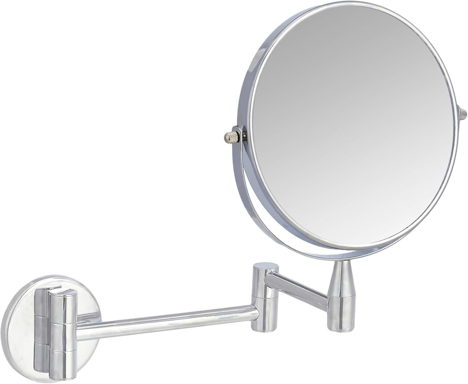 Amazon Basics - miroir mural rond - 38,6x2,9x27,9 cm - grossissant chromé