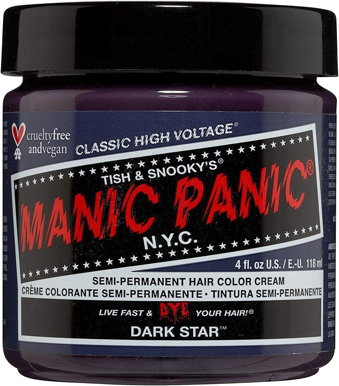 Panic - Dark Star Classic Creme - 118ml - Vegan, semi-permanent, cruelty free