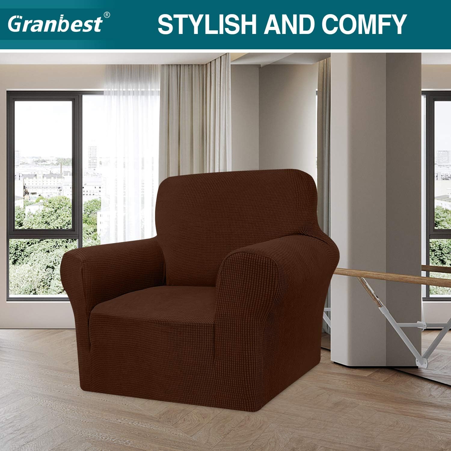 Granbest - housse de canapé jacquard extensible - diverses tailles - protection idéale pour animaux