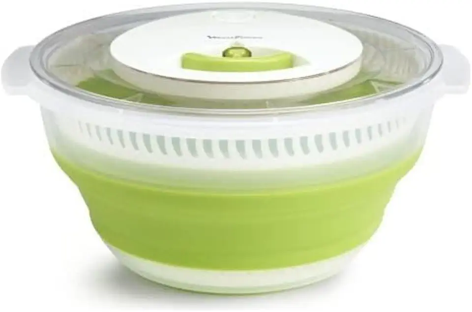 Moulinex - essoreuse à salade rétractable 4L - compacte, verte