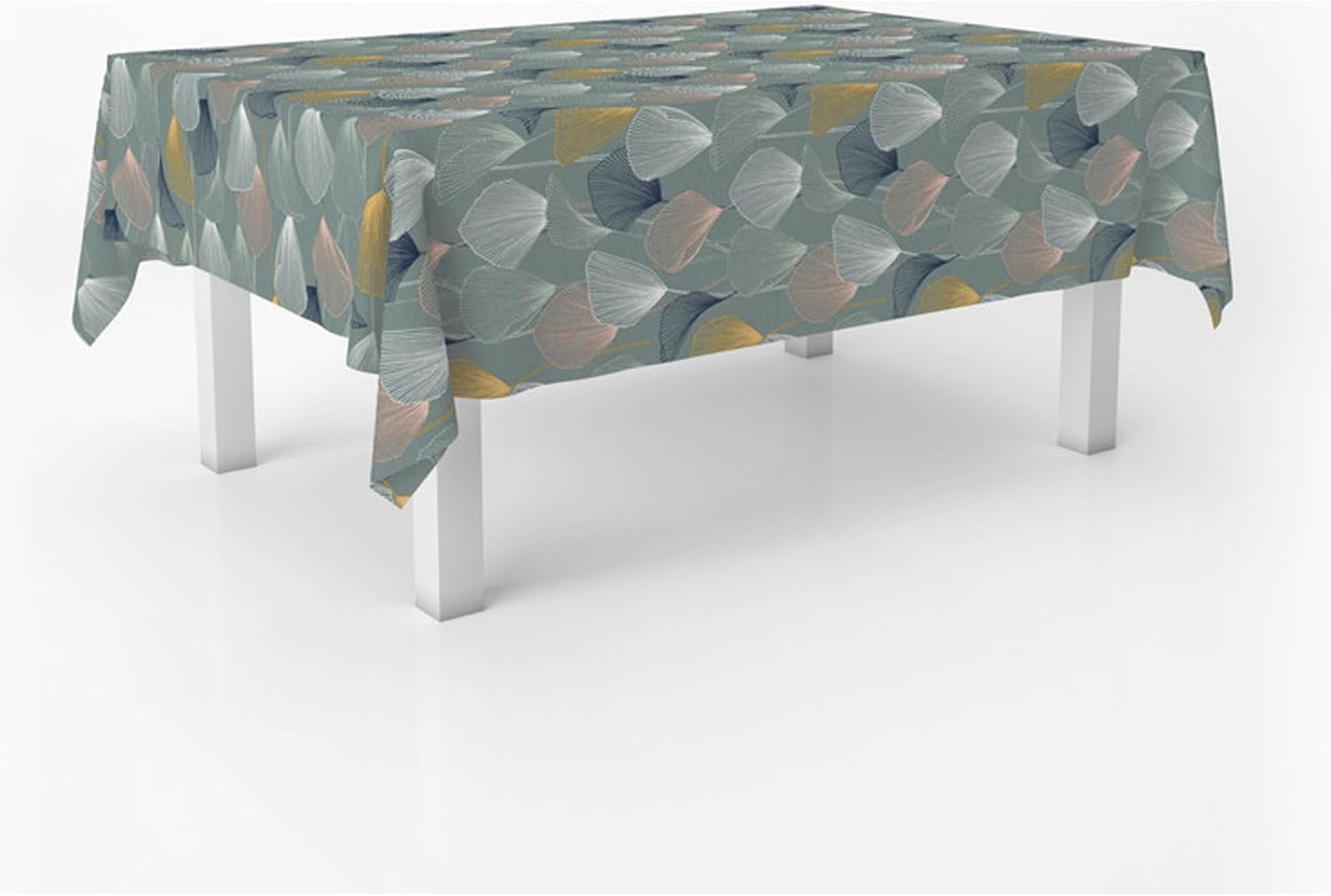 Nappe en toile cirée - rectangulaire - 200x140 cm - anti-taches et imperméable, bleu