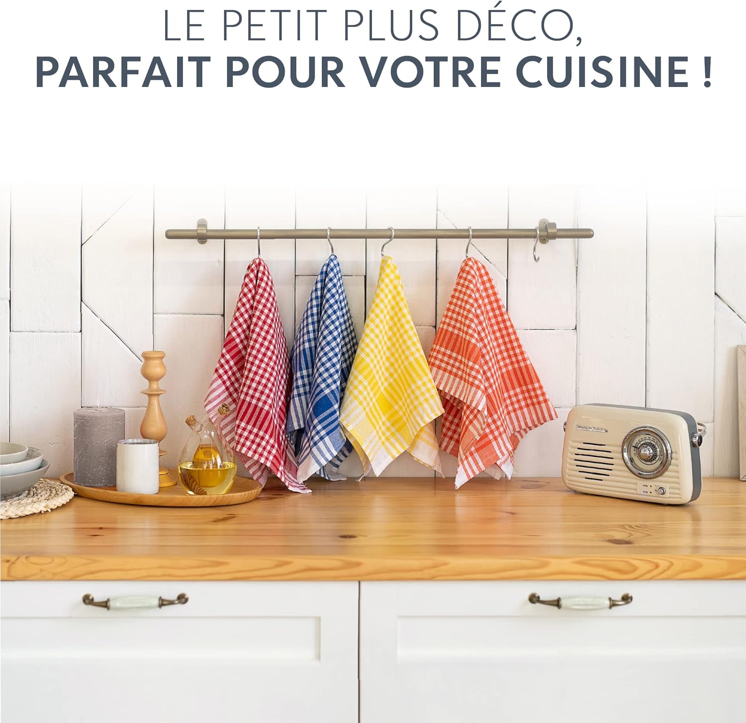 Twinzee - Set de torchons Oeko Tex - 67x47cm - coton 180GSM, multicolore