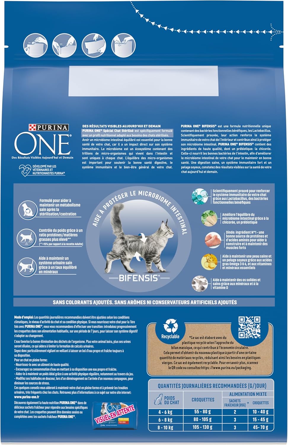 Purina One - Chat stérilisé - 3kg - Dinde, alimentation complète