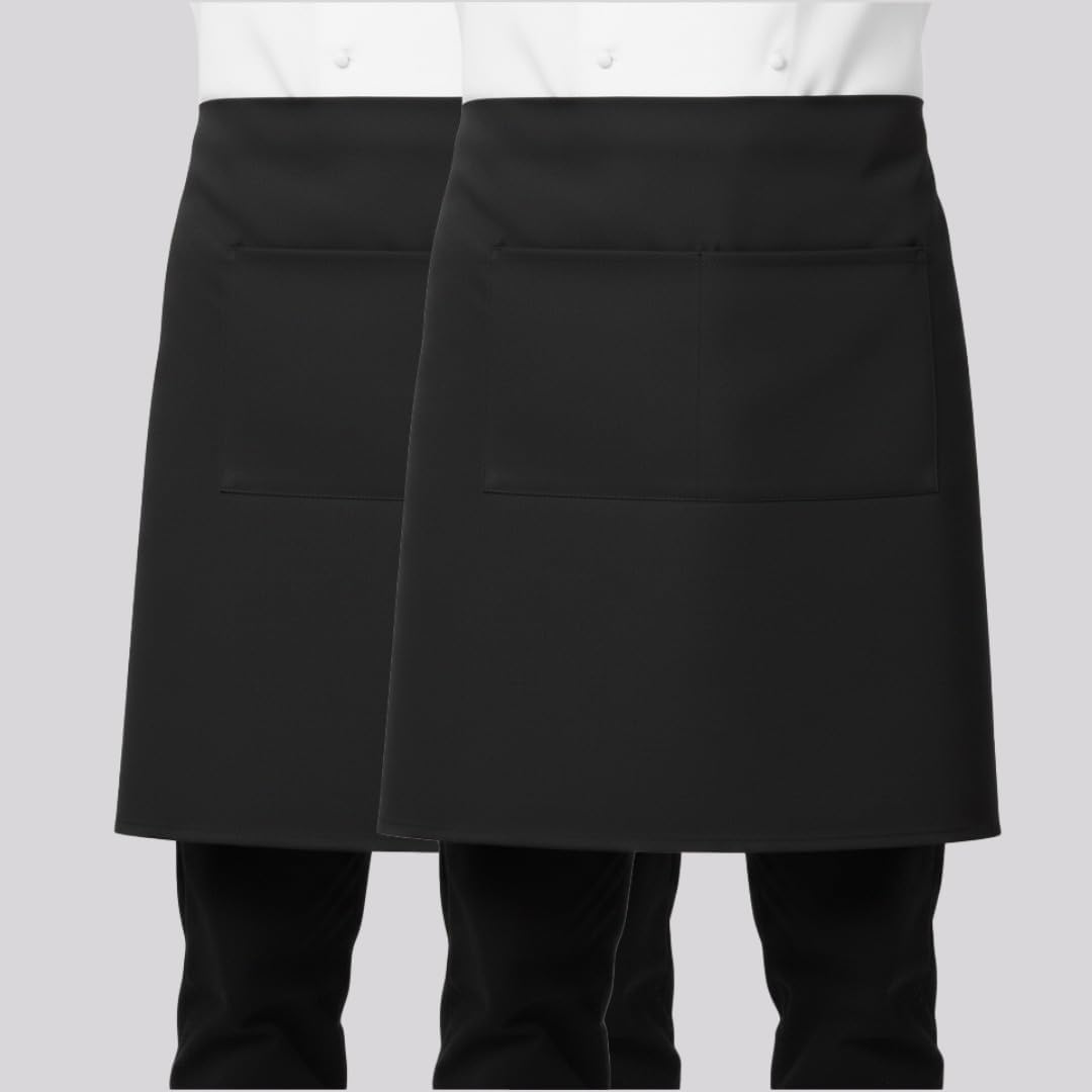 LEFUNDA - Tablier cuisine réglable, 3 poches, étanche, longues lanières, mixte