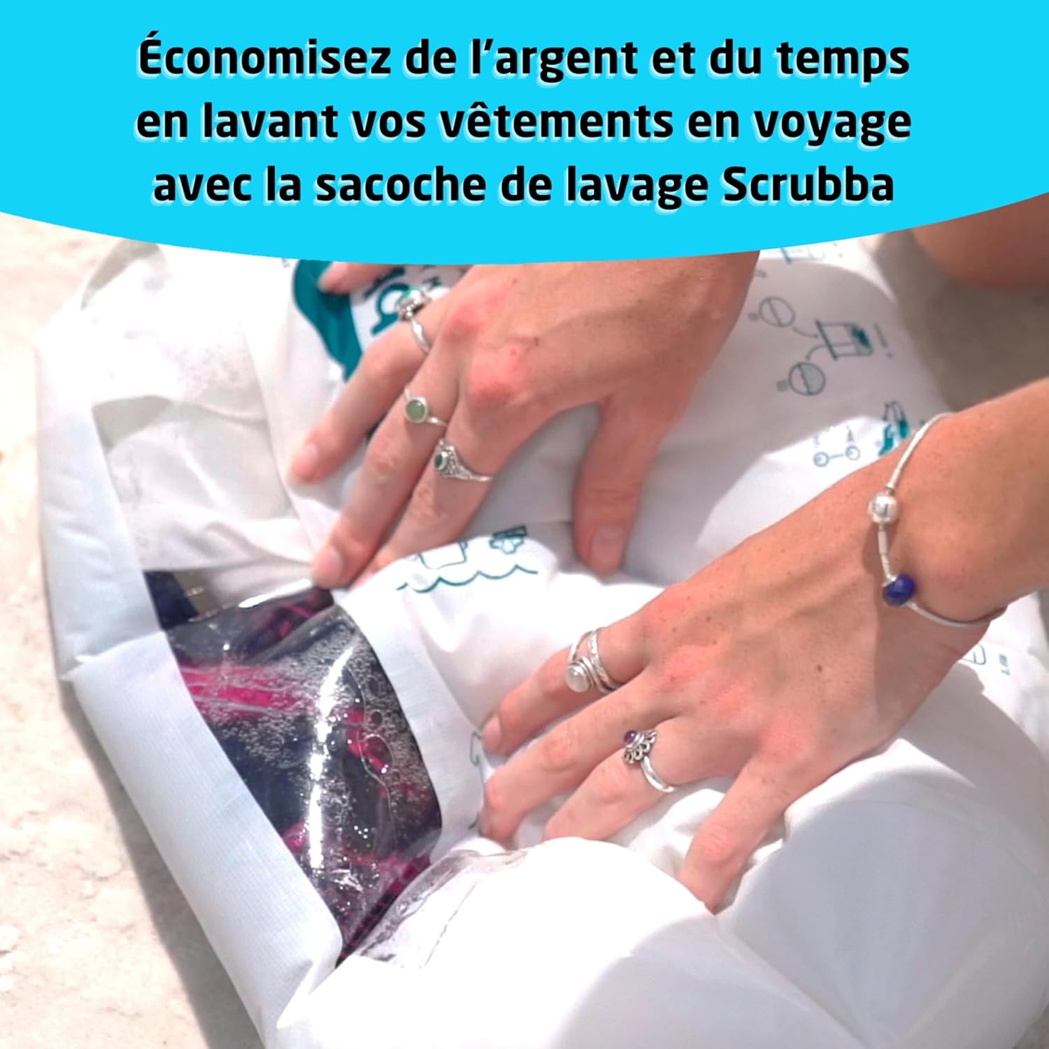 Scrubba - sac de lavage portable léger 150g - manuel, écoresponsable