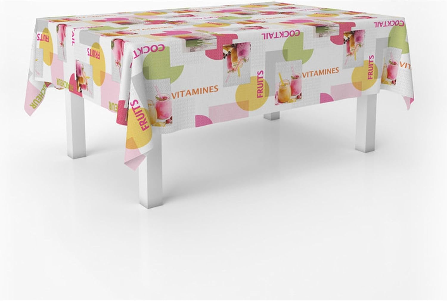 Nappe en toile cirée - rectangulaire, 140 cm, antitaches, imperméable, multicolore
