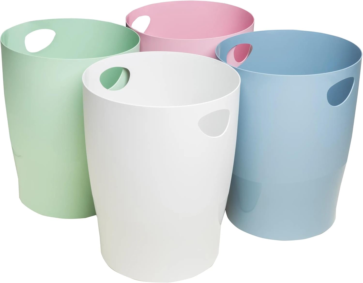 Exacompta - corbeilles à papier Ecobin 15L - poignées, assorties, 26,3x26,3x33,5cm - 453303D