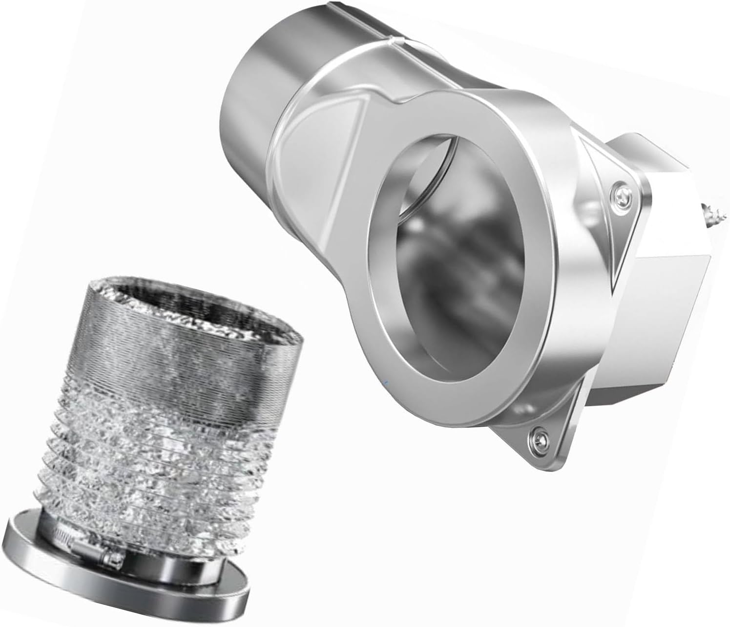 Fafeicy - kit de ventilation magnétique - 2,6 pieds - connexion puissante, conduit flexible