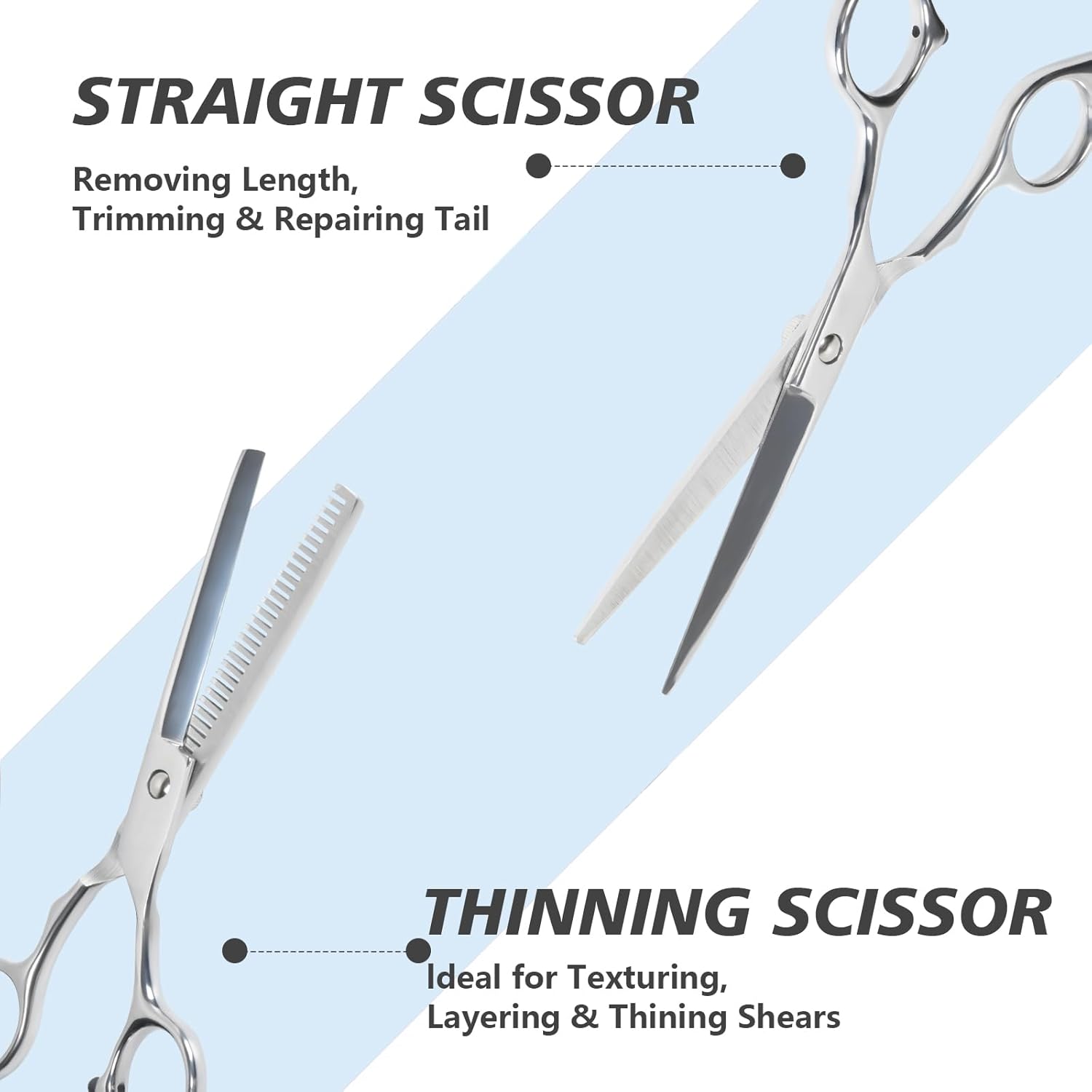 Hengxinchen - Set 9 ciseaux coiffure 6.7