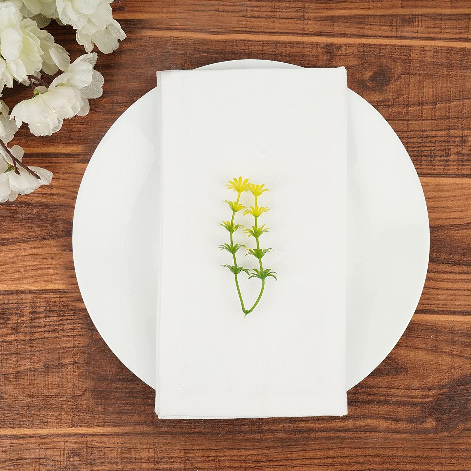 Sweet Needle - Serviettes de Table surdimensionnées 45x45cm - 100% coton, tissu épais, coins arrondis, lot de 4