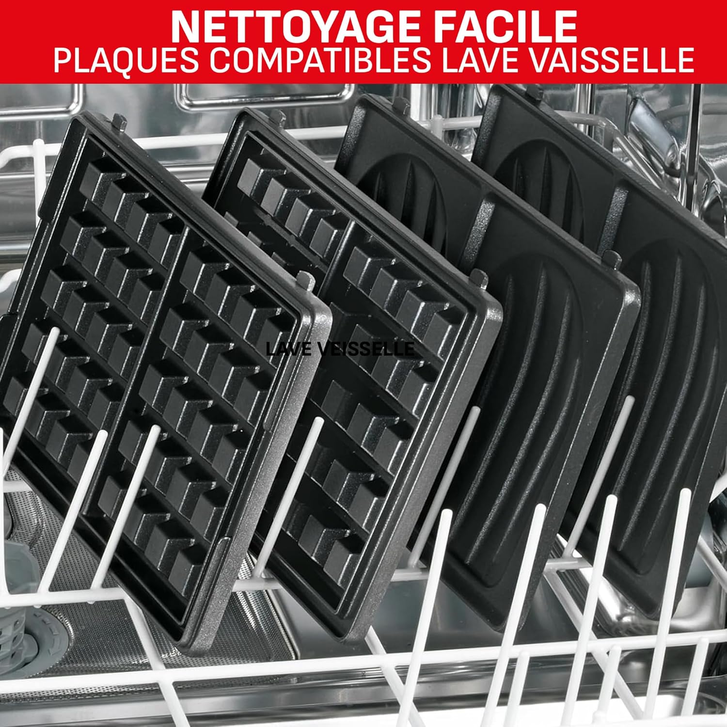 Tefal - Snack Collection - 2 plaques, facile à ranger, nettoyage aisé, indicateur chauffe, antiadhésif - SW853D12