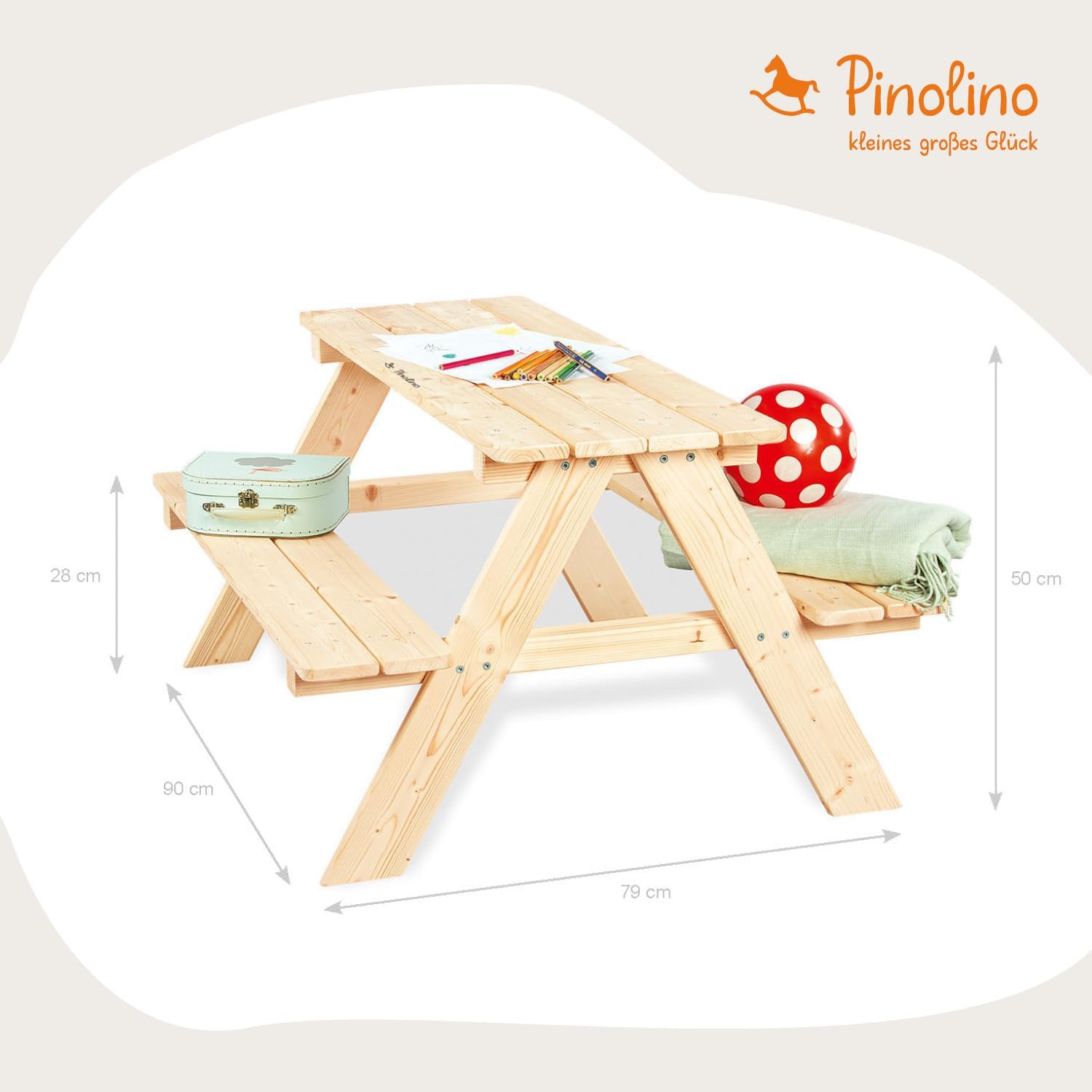 Pinolino - Nicki - table et chaises enfants bois - compact, solide - 201016