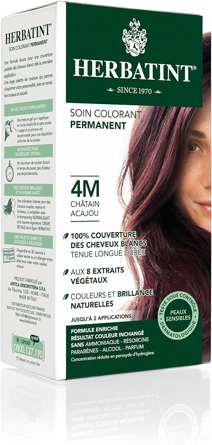 Herbatint - Coloration Permanente 150ml - Châtain Acajou, sans ammoniaque