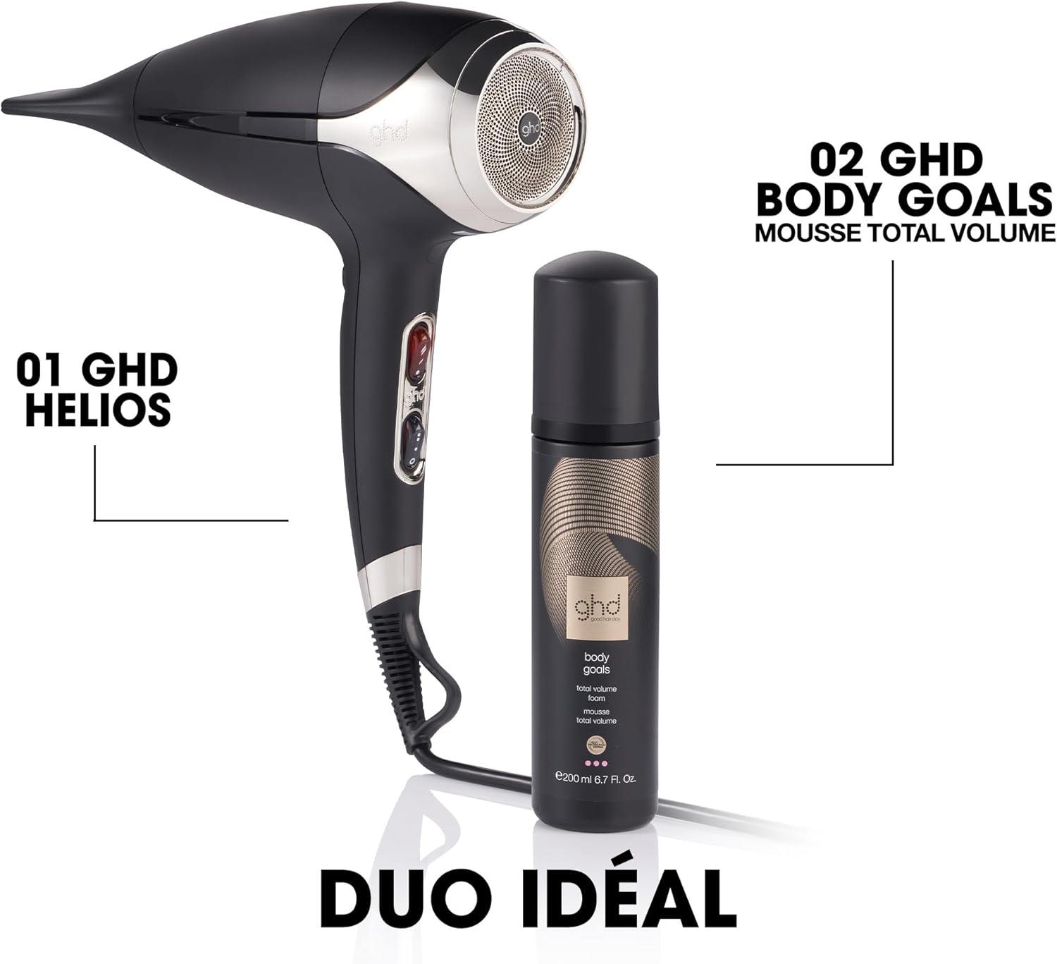 ghd - Helios - Sèche-cheveux professionnel puissant, anti-frisottis, brillance 30%