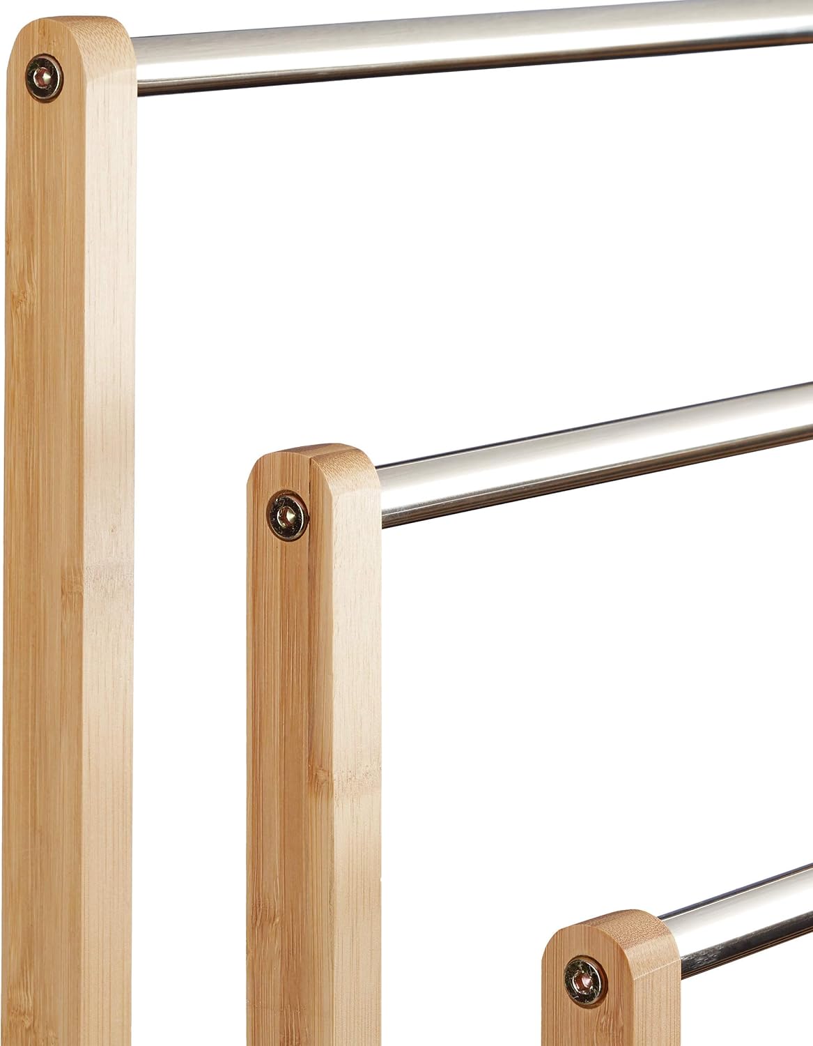 Relaxdays - porte-serviettes 3 bras bambou 84x48x26cm nature