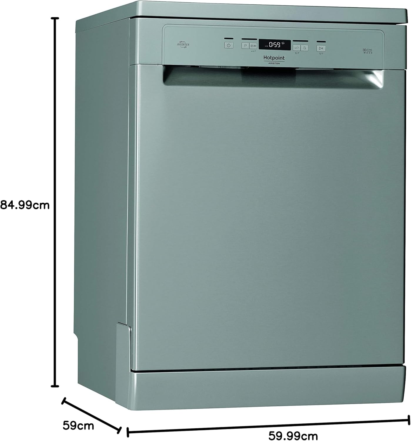 Hotpoint - lave-vaisselle série 3 - 60cm - 14 couverts, 3e panier, inox - HFC3C26CWX