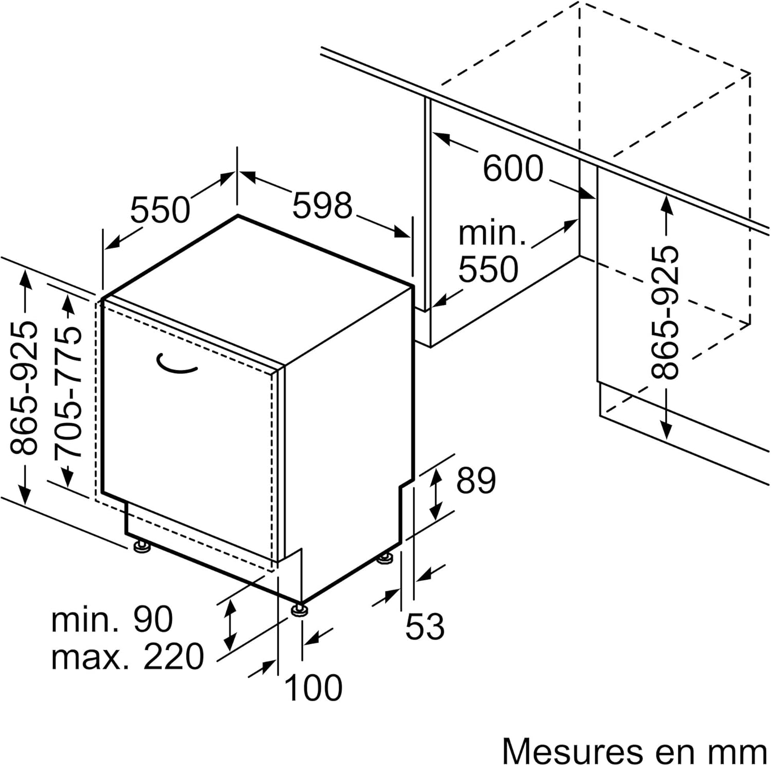 Bosch - lave-vaisselle Série 2, 60 cm, encastrable, SBV26AX01F