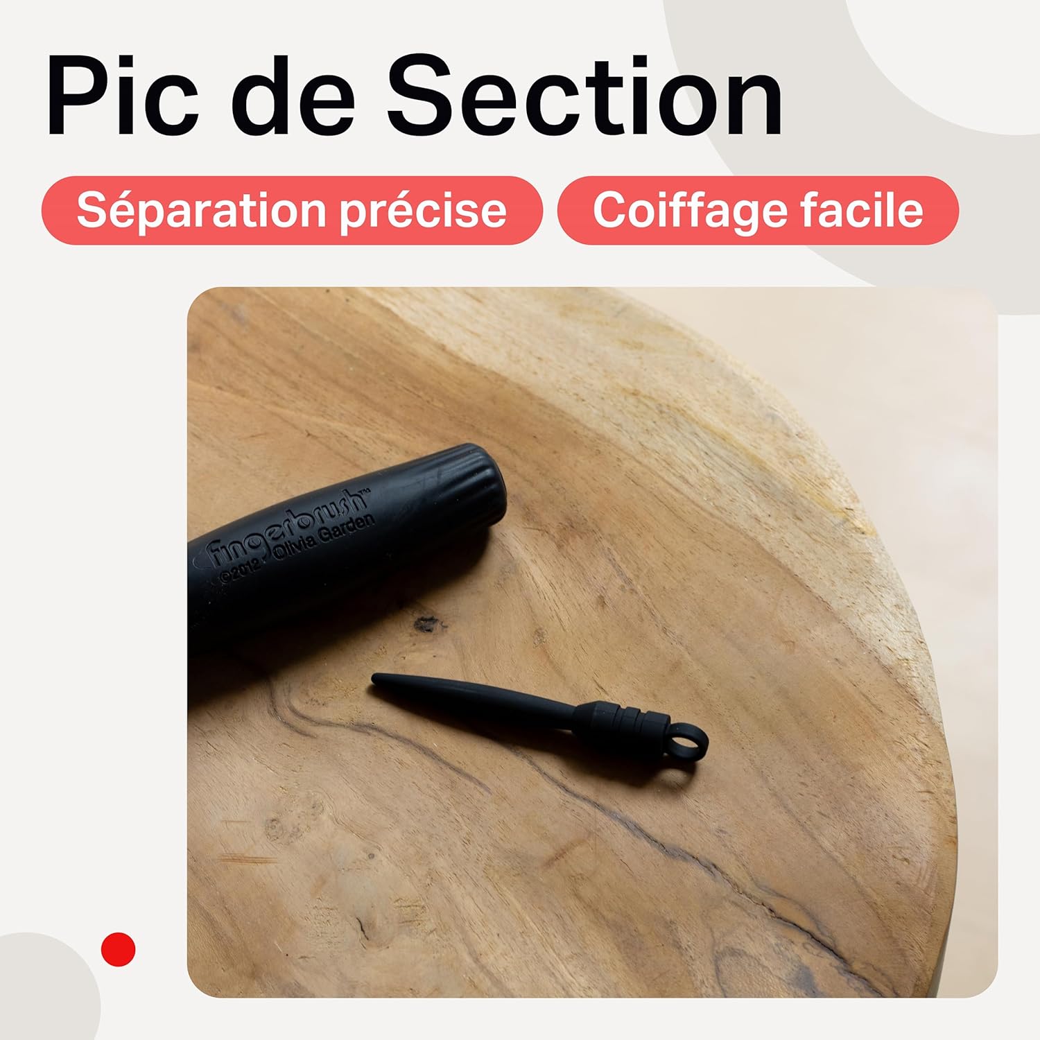 Olivia Garden - Fingerbrush Care Iconic - brosse démêlante, poils sanglier & nylon, brillance ultime