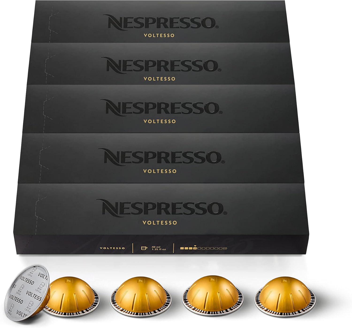 Nespresso - Vertuo Voltesso - 40ml espresso - Intensité 4, 50 capsules