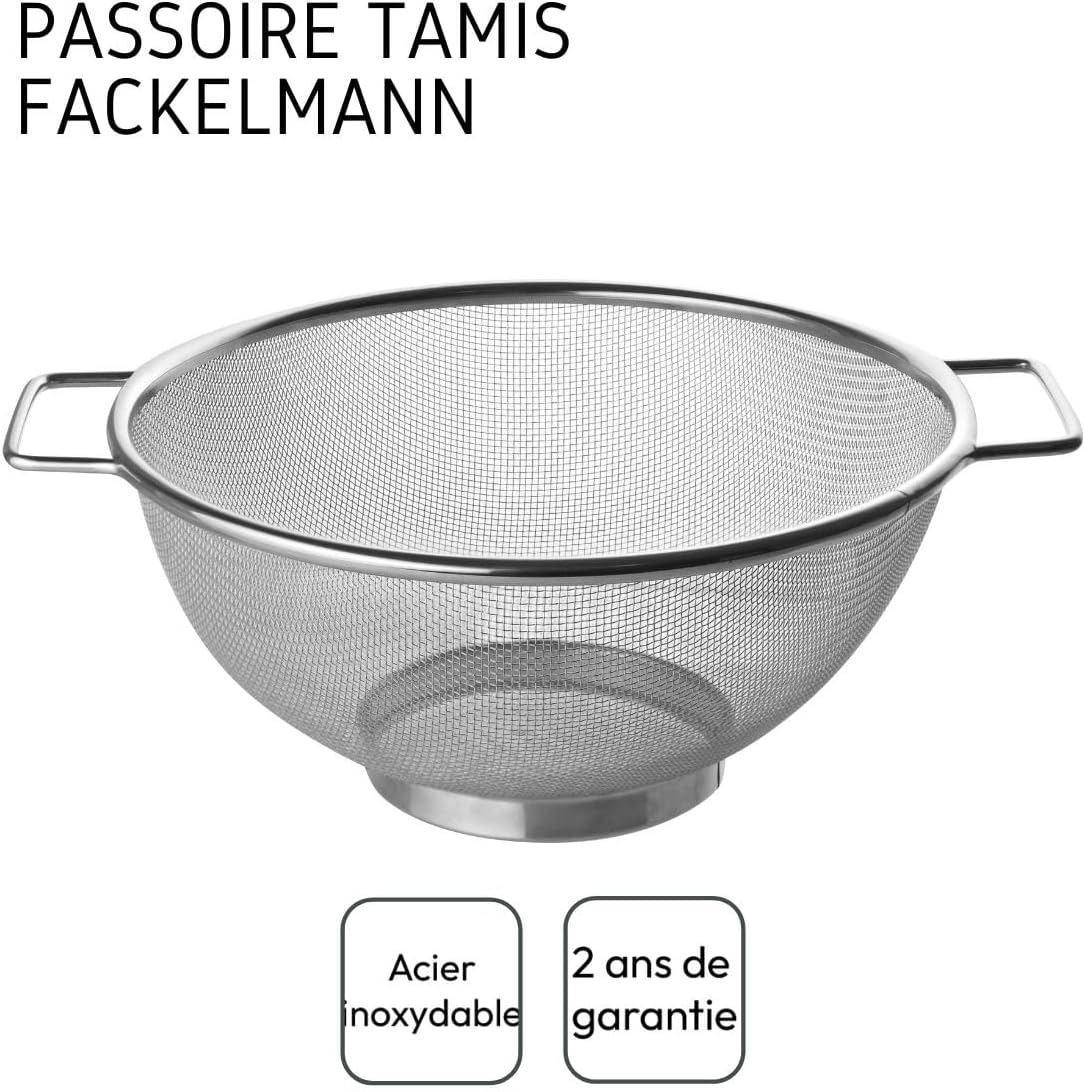 Fackelmann - passoire tamis inox - 26 x 11,5 cm - acier inoxydable, résistant, argent - 28333
