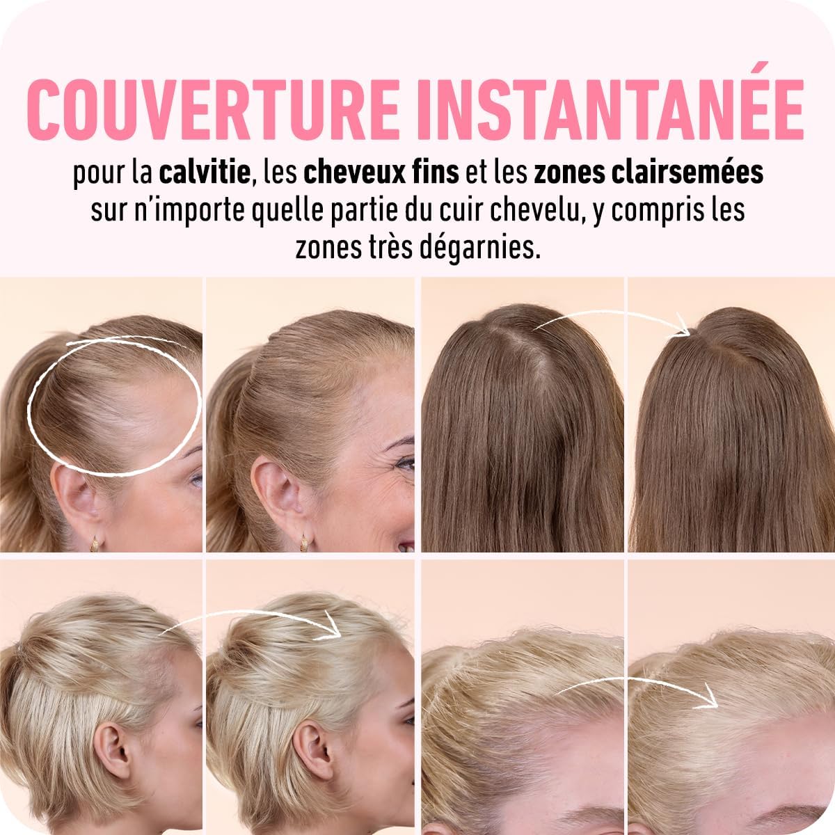 BOLDIFY - Poudre de racine - 4,5g - retouche instantanée, couvre cheveux gris, blond moyen