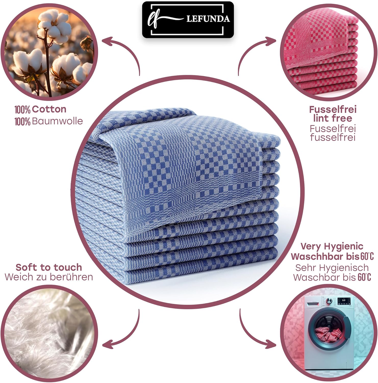 LEFUNDA - Tablier cuisine réglable, 3 poches, étanche, longues lanières