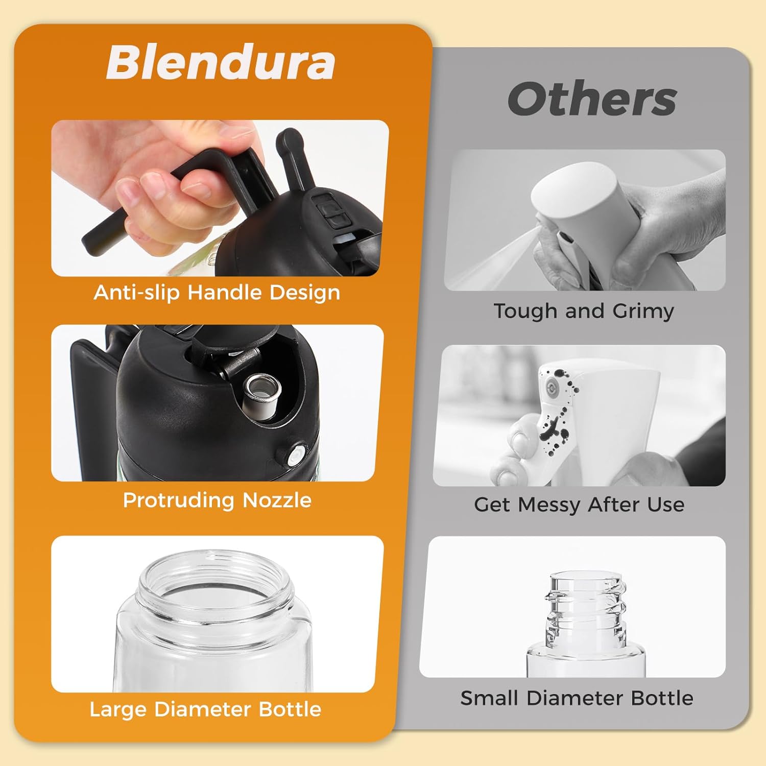 Spray Huile Cuisine - vaporisateur 2 en 1, 470 ml, idéal friteuse, grill