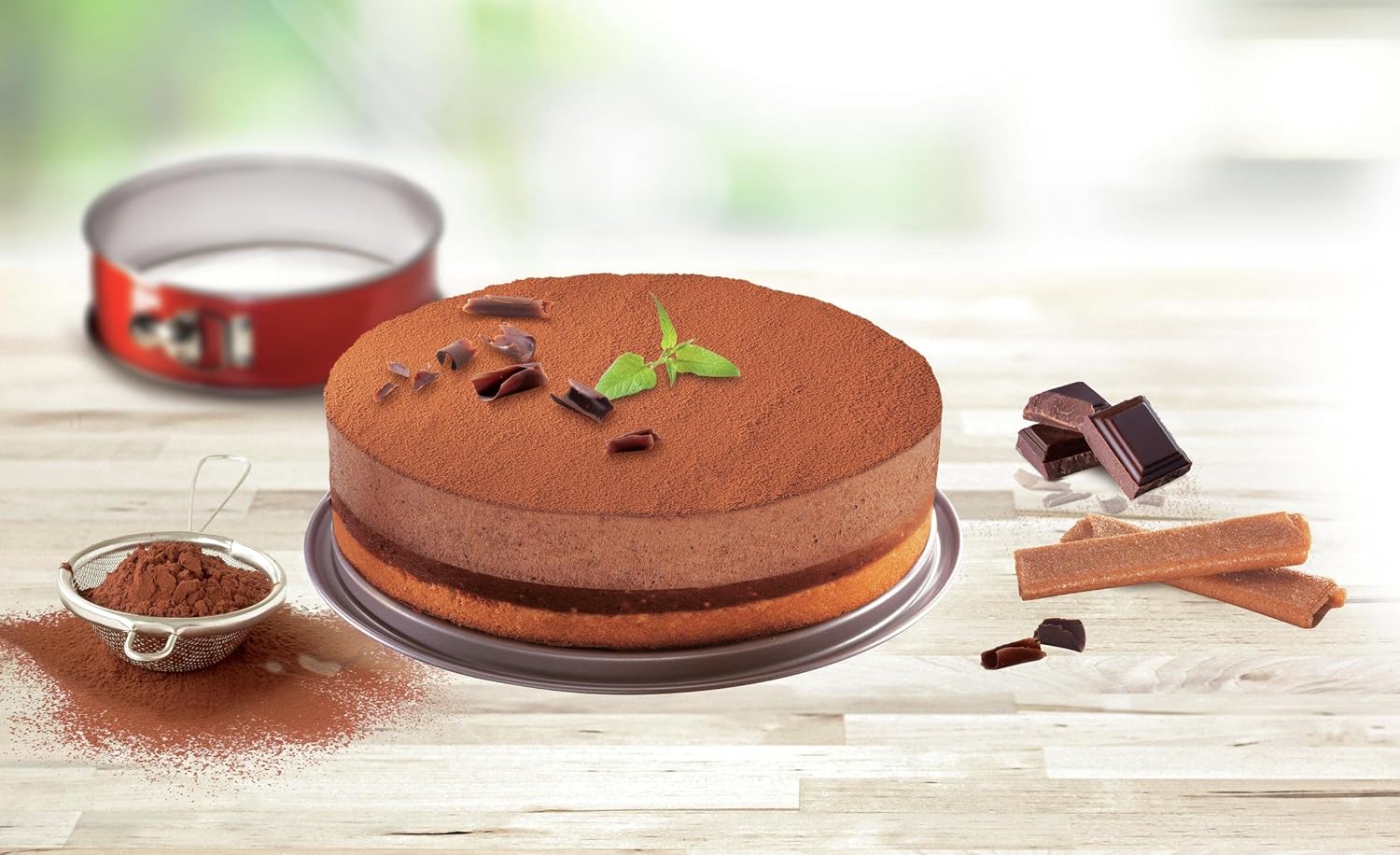 Tefal - moule à charnière Ingenio - 27 cm - revêtement antiadhésif, couleur rouge