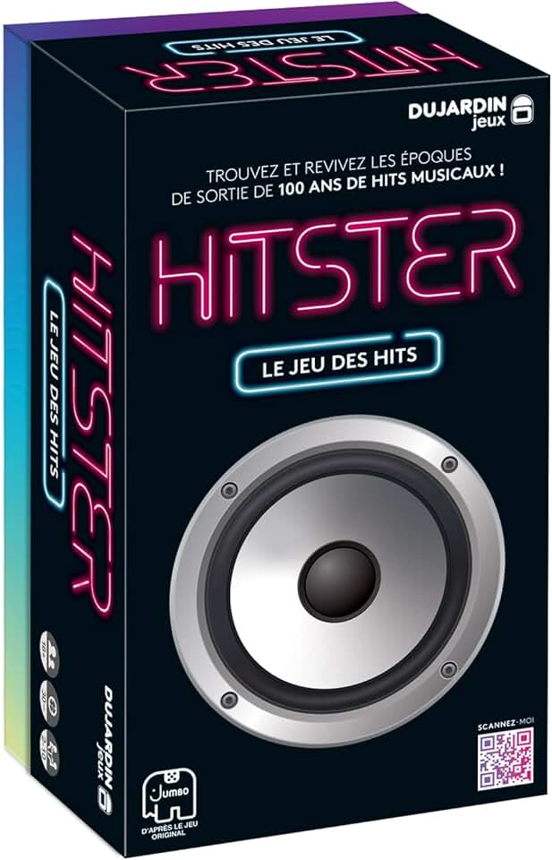 Dujardin - Hitster - jeu d'ambiance adulte - 2 à 10 joueurs, 16+