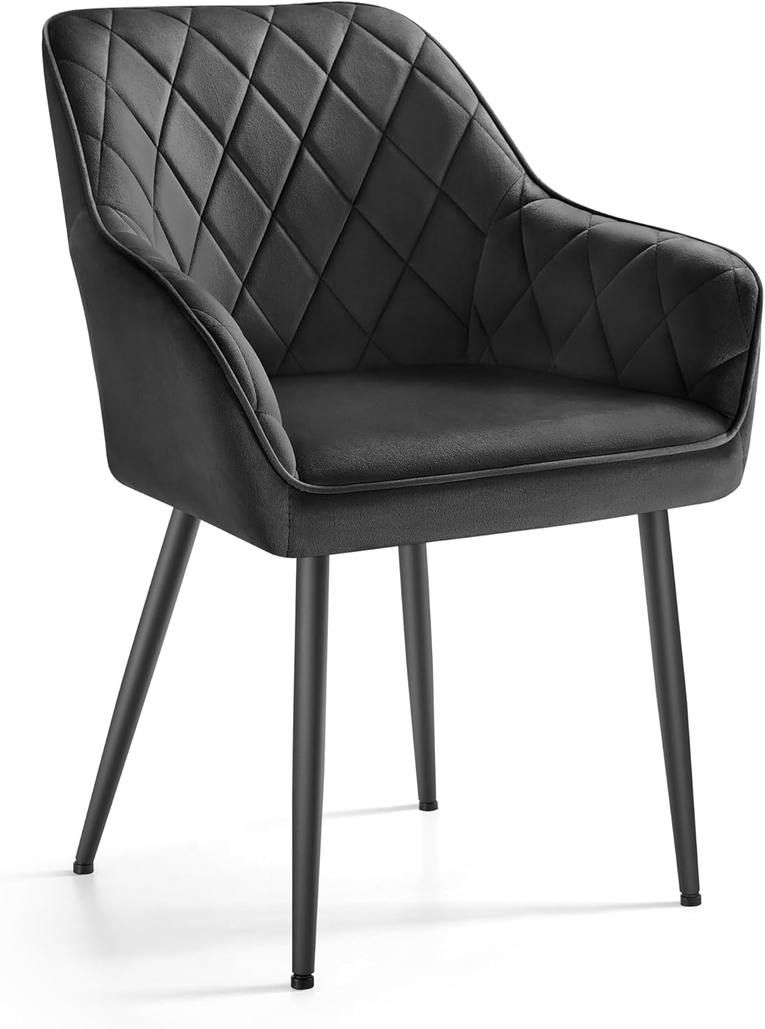 SONGMICS - chaise salle à manger, velours, pieds métal, 49 cm, 120 kg, LDC088B01