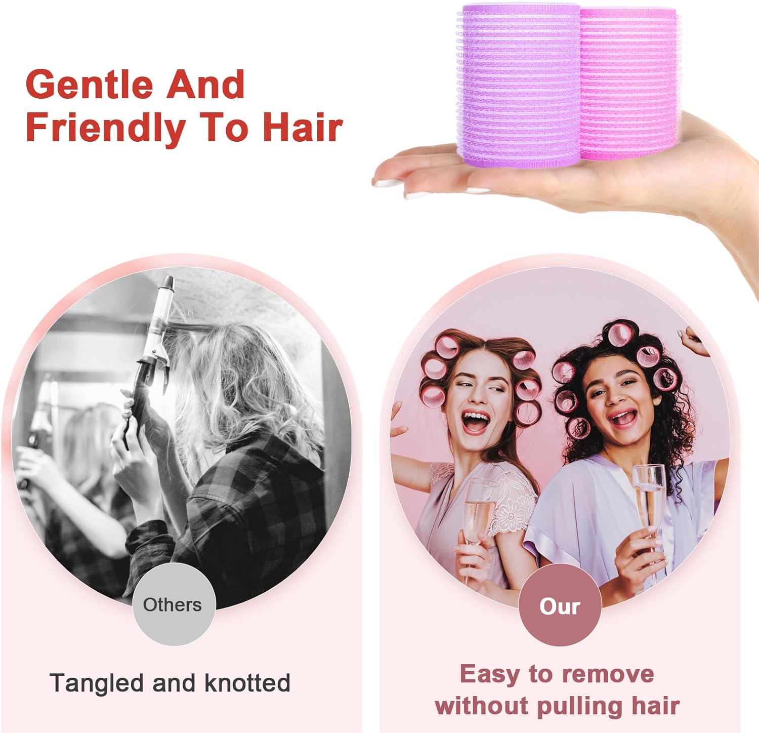 AiQInu - bigoudis magiques série 30 pcs - 18 bigoudis + 12 pinces - idéal cheveux épais et DIY