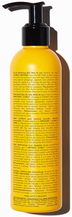 Cocunat – Booster des Boucles – 250 ml – Crème anti-frisottis hydratante pour cheveux bouclés