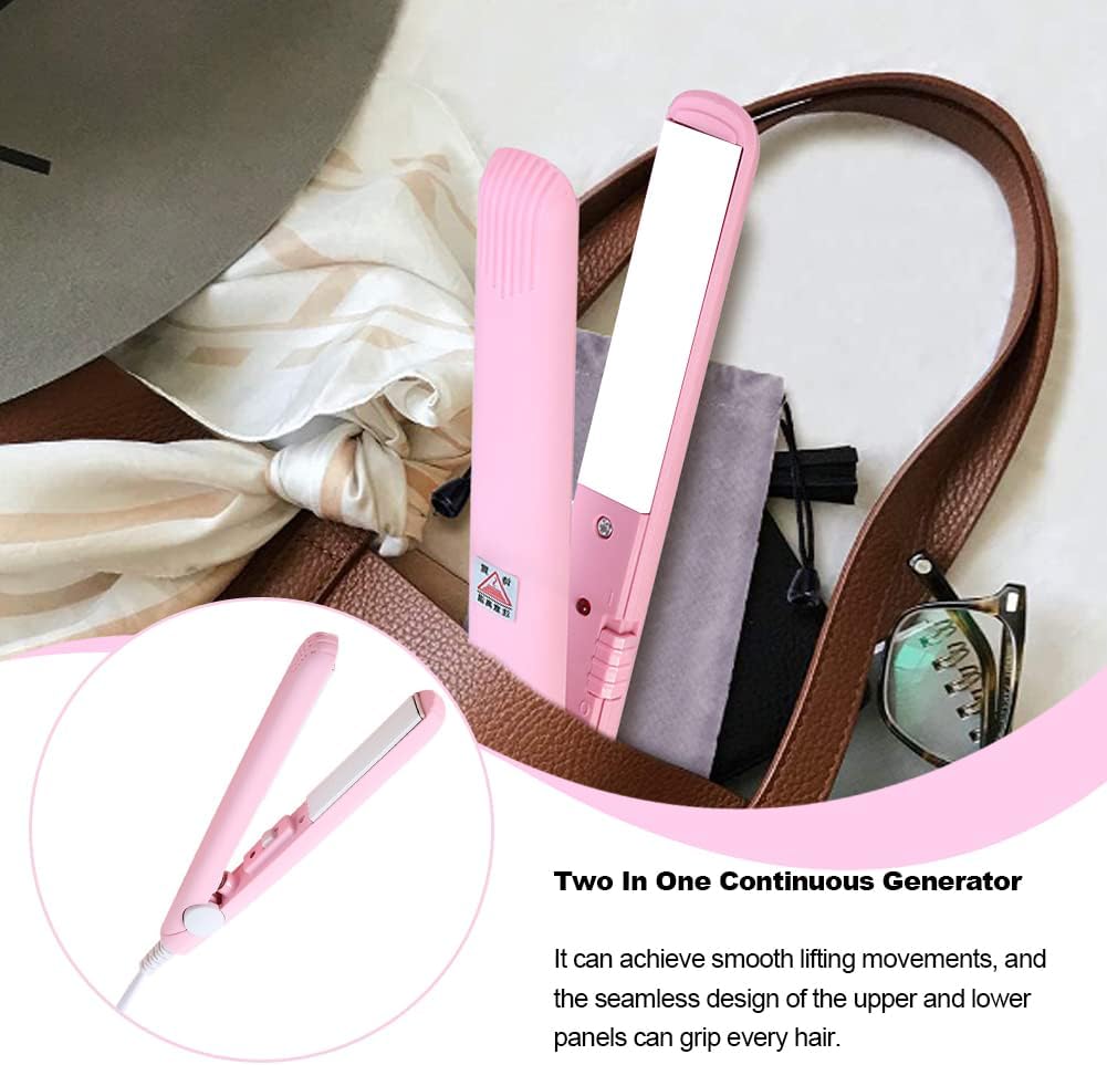 Fer à lisser - 2 en 1 mini céramique - compact - lisseur friseur autom.