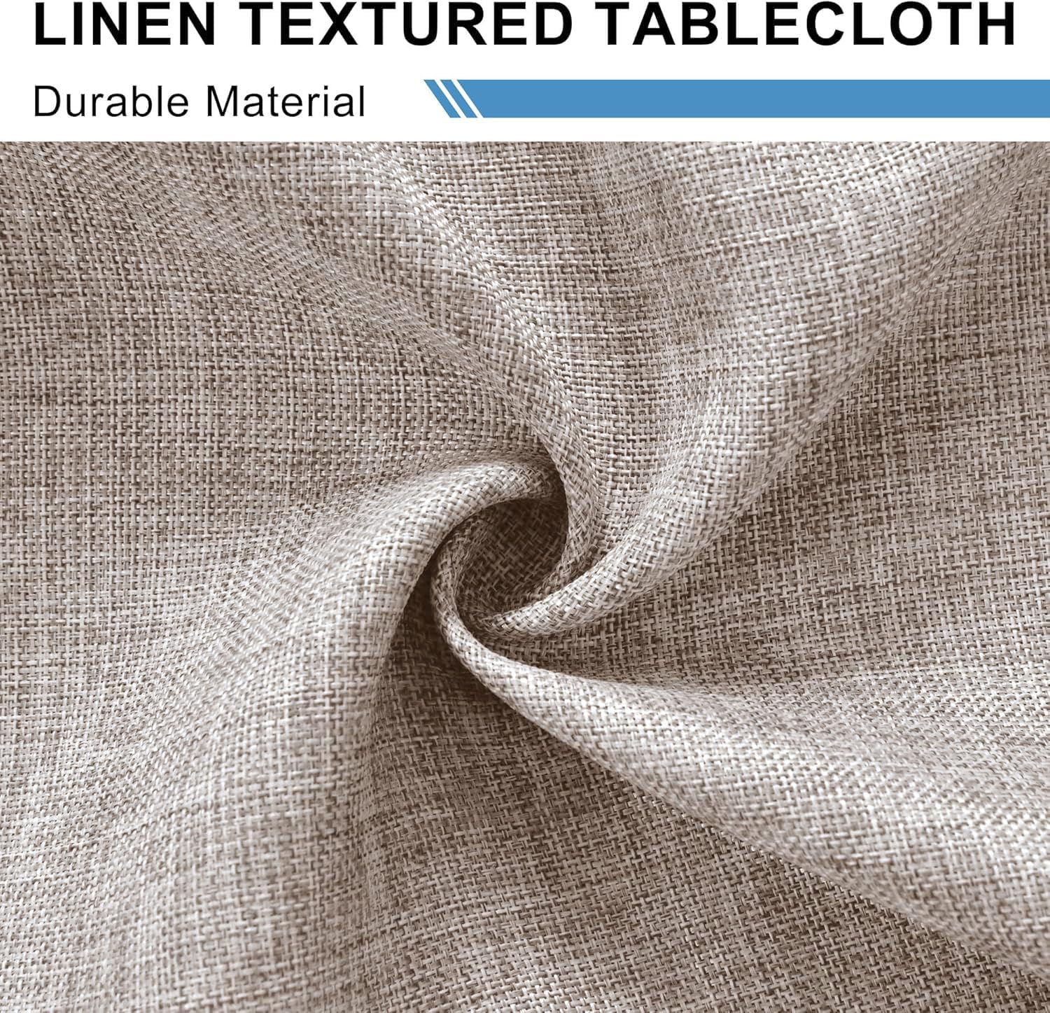 DWCN - Nappe Effet Lin Imperméable - 135x260cm - Anti-tache, Lavable - DWCN