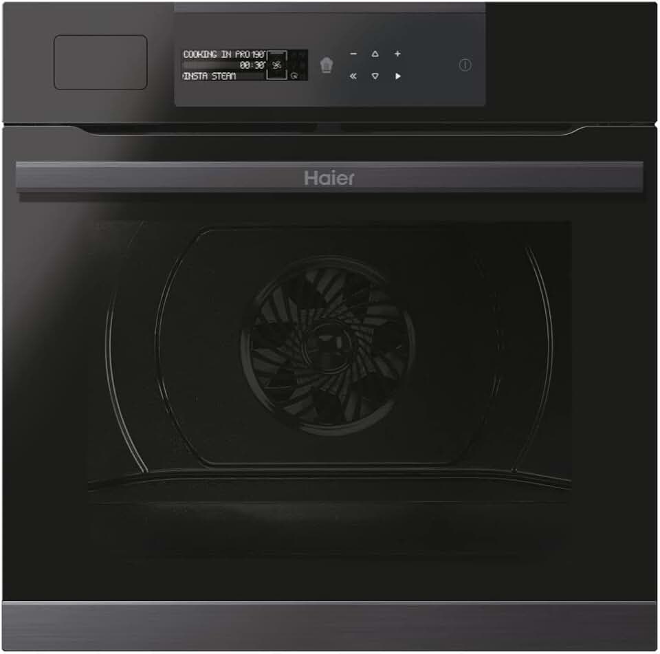 Haier - Four encastrable Série 4, 70L, pyrolyse, Wi-Fi, noir HWO60SM5S9BH